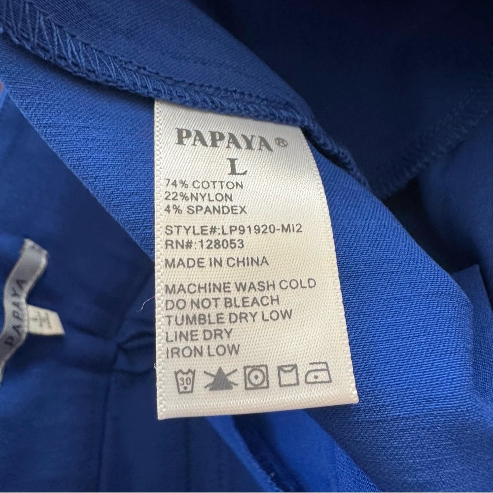 Papaya | Royal Blue High Waist Dress Pants | Size L - Picture 10 of 10
